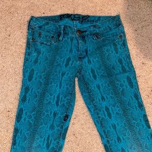 Snakeskin Fox Skinny Jeans